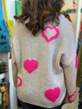 Load image into Gallery viewer, LIBBY Love Cardigan (off white/pink)