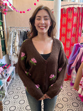 Load image into Gallery viewer, FLORA Cardigan (chocolate)
