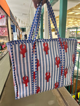 Load image into Gallery viewer, 100% Cotton Lobster Bag (blue)