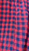 Load image into Gallery viewer, Gingham seersucker barrel trousers (purple/pink)