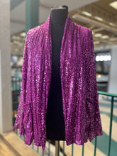 Load image into Gallery viewer, Sequin Kimono jacket (magenta)
