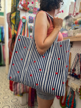Load image into Gallery viewer, 100% Cotton Love Tote (navy)
