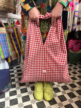 Load image into Gallery viewer, Midi LOOT BAG (red gingham)
