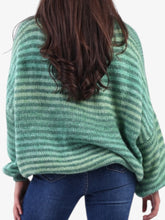 Load image into Gallery viewer, JESSICA Stripe slouchy jumper (green)
