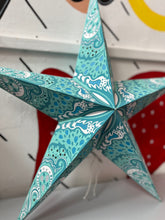 Load image into Gallery viewer, Star lantern/decoration (Blue 4)
