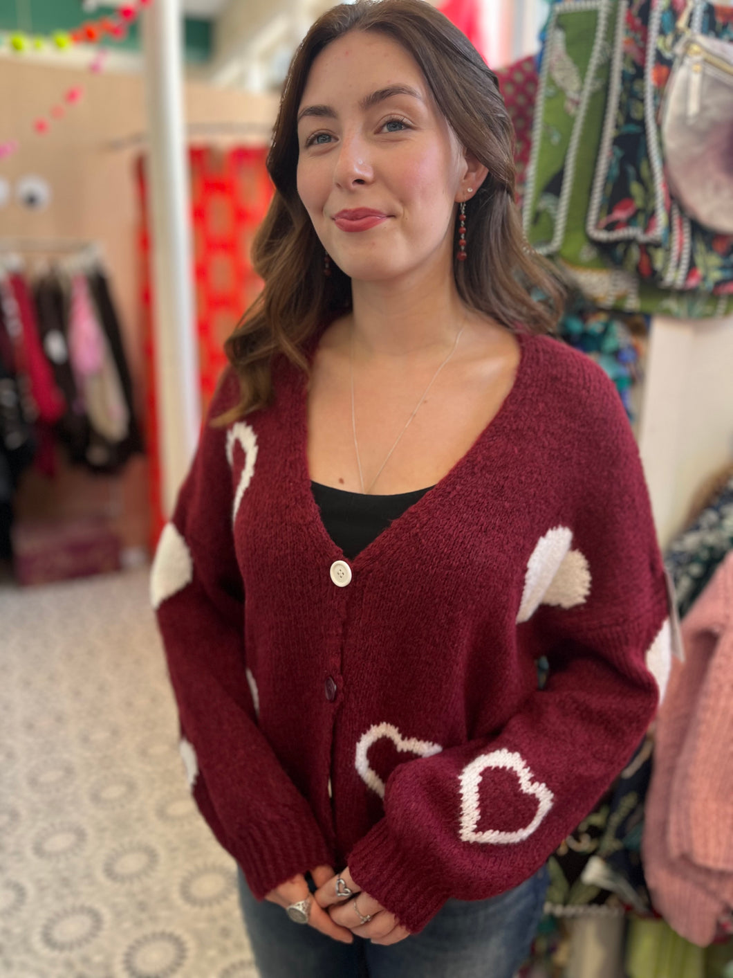 LIBBY Love Cardigan (wine)
