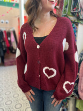 Load image into Gallery viewer, LIBBY Love Cardigan (wine)
