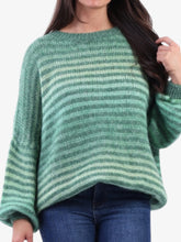 Load image into Gallery viewer, JESSICA Stripe slouchy jumper (green)
