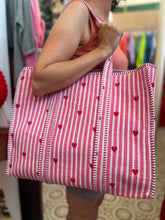 Load image into Gallery viewer, 100% Cotton Love Tote (pink)
