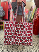 Load image into Gallery viewer, 100% Cotton Strawberry bag
