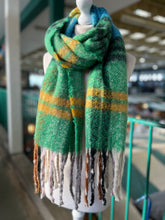 Load image into Gallery viewer, CHARLOTTE Checked Tassel Scarf
