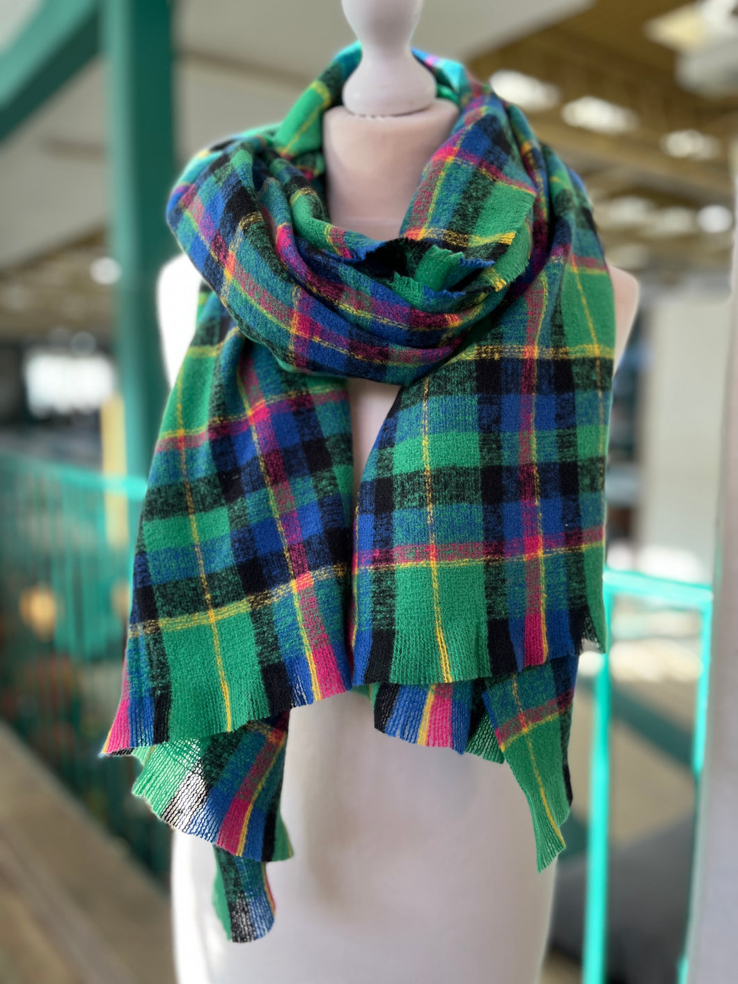 MIA Checked scarf (green)