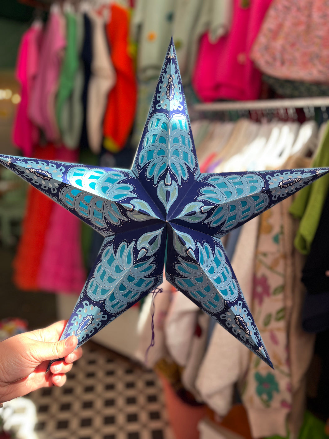 Star lantern/decoration (Blue 1)