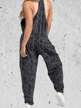 Load image into Gallery viewer, LUCY CURVE leopard dungaree (charcoal)
